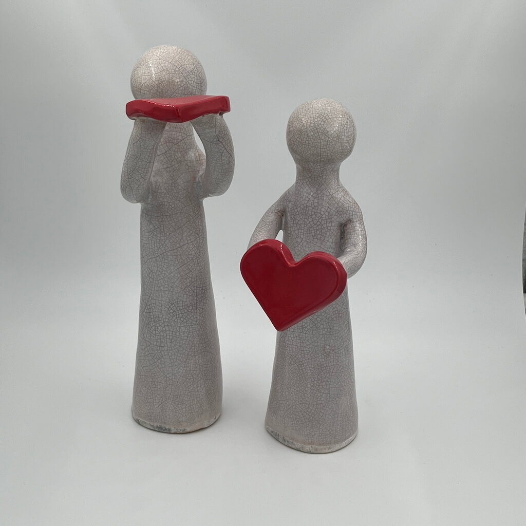 Keramiek mannetje hartjes